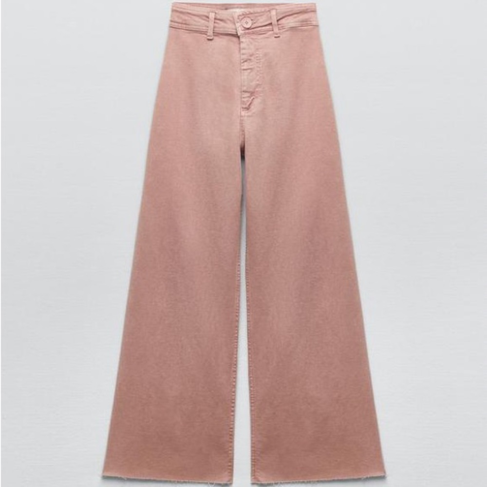 Zara Dusty Pink High Waisted Jeans Size 2 - Picture 7 of 16